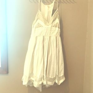 Billabong White & Cream Mini Dress with Lace